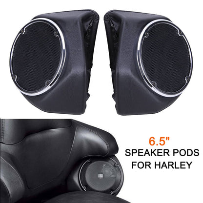 Solidspare 2x Rear 6.5" Speaker Pods Box Trunk For Harley Touring CVO Road Glide 2014-2024