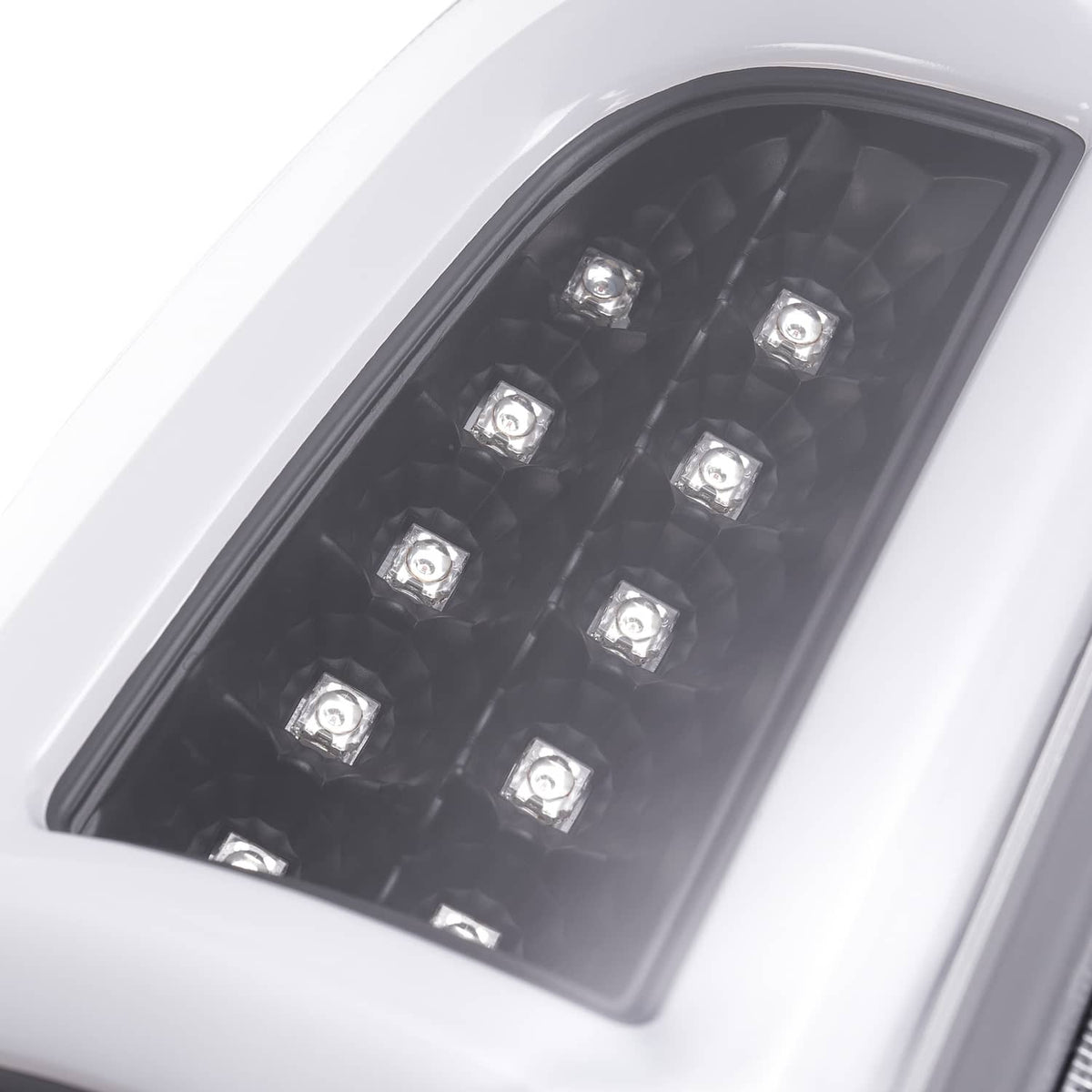 Solid Spare Black For 1997-2003 Ford F150 99-07 F250 F350 SD LED Tube Tail Lights Brake Lamp
