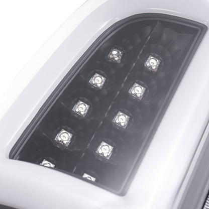 Solid Spare Black For 1997-2003 Ford F150 99-07 F250 F350 SD LED Tube Tail Lights Brake Lamp