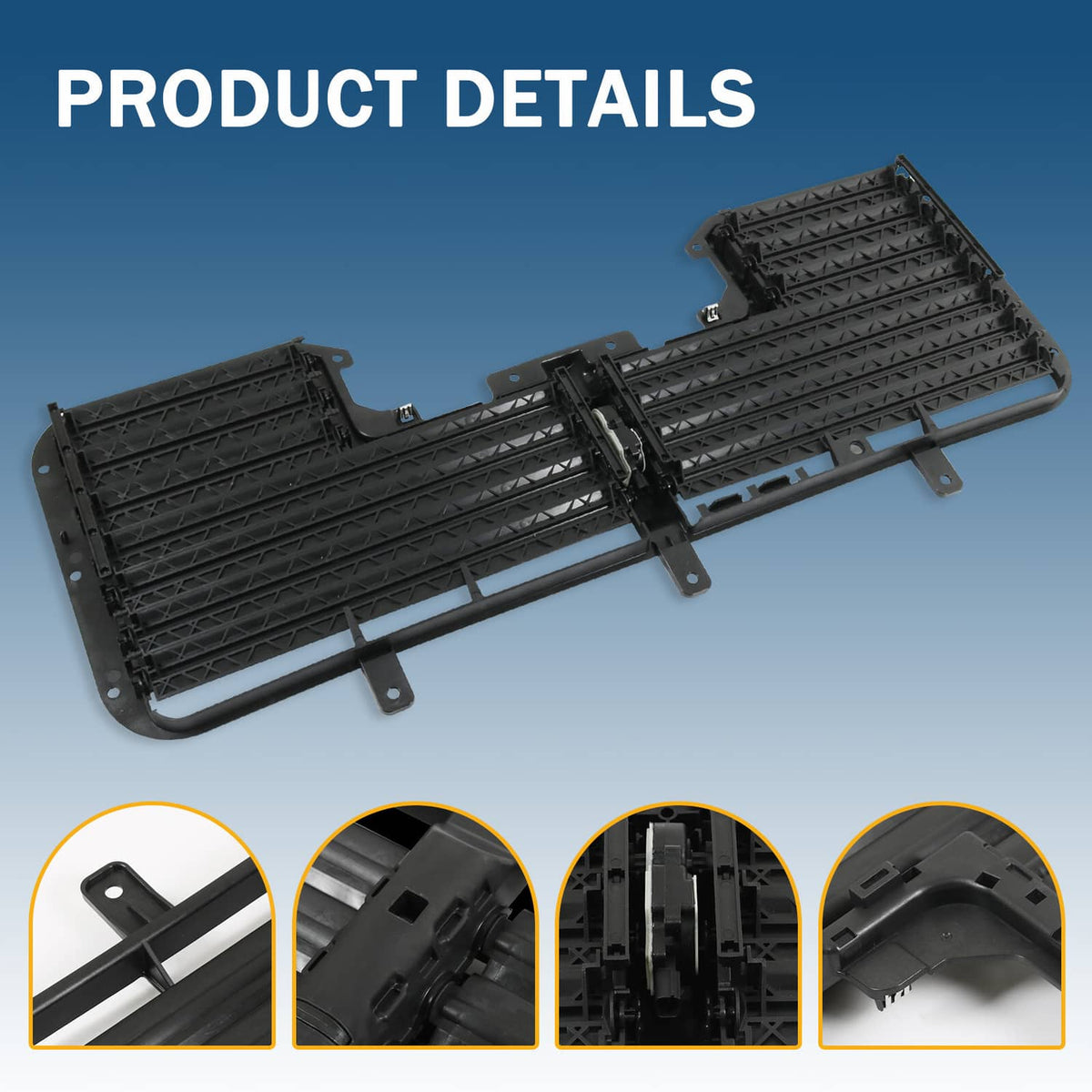 Solidspare 84363184 Front Radiator Shutter w/Motor For 17-2019 Silverado 1500 Sierra 1500