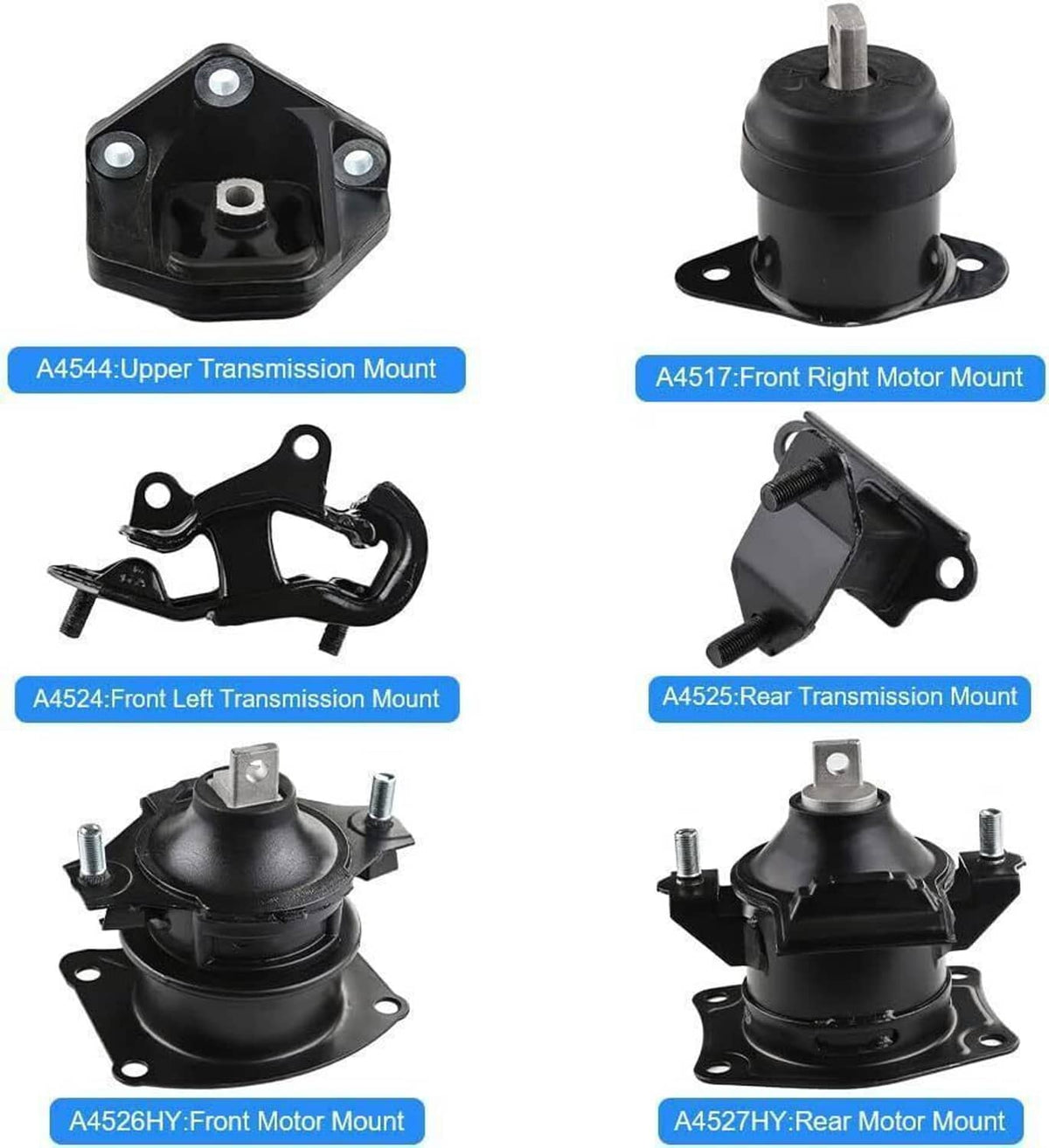 Solidspare 6Pcs Engine Mount & Trans Mounts Kits For 03-07 Honda Accord 3.0L A4527HY A4526H