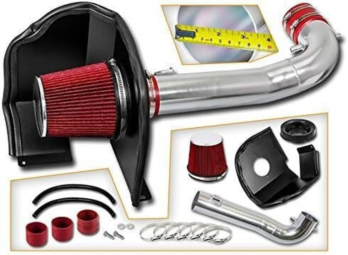 Solidspare New Cold Air Intake System w/ Filter Shield For 2014-18 Chevy GMC 1500 5.3L 6.2L
