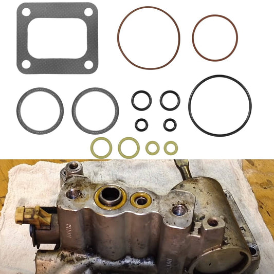 Solid Spare 72468 Turbo Mounting Gaskets & Turbo Pedestal O-Ring Seal Gaskets for Ford 7.3L