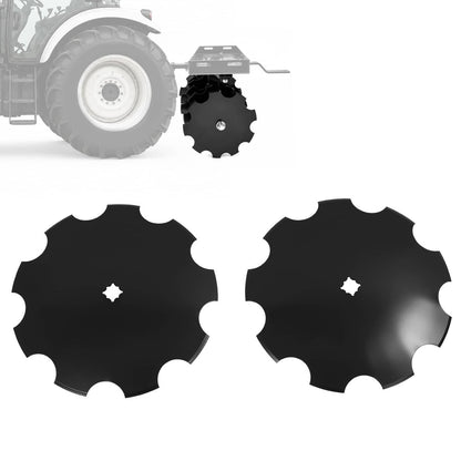 Solidspare 2X 18" Disc Harrow 3.5MM Notched  Heavy-Duty Steel For 1" / 1-1/8" Square Axle