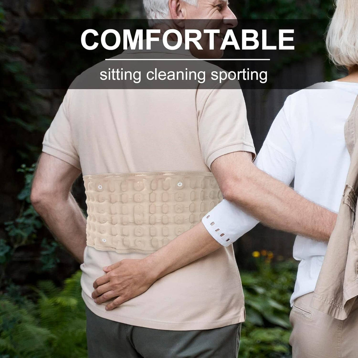 Solid Spare Decompression Back Brace Lumbar Belt Spinal Support & Extender Belt Air Traction