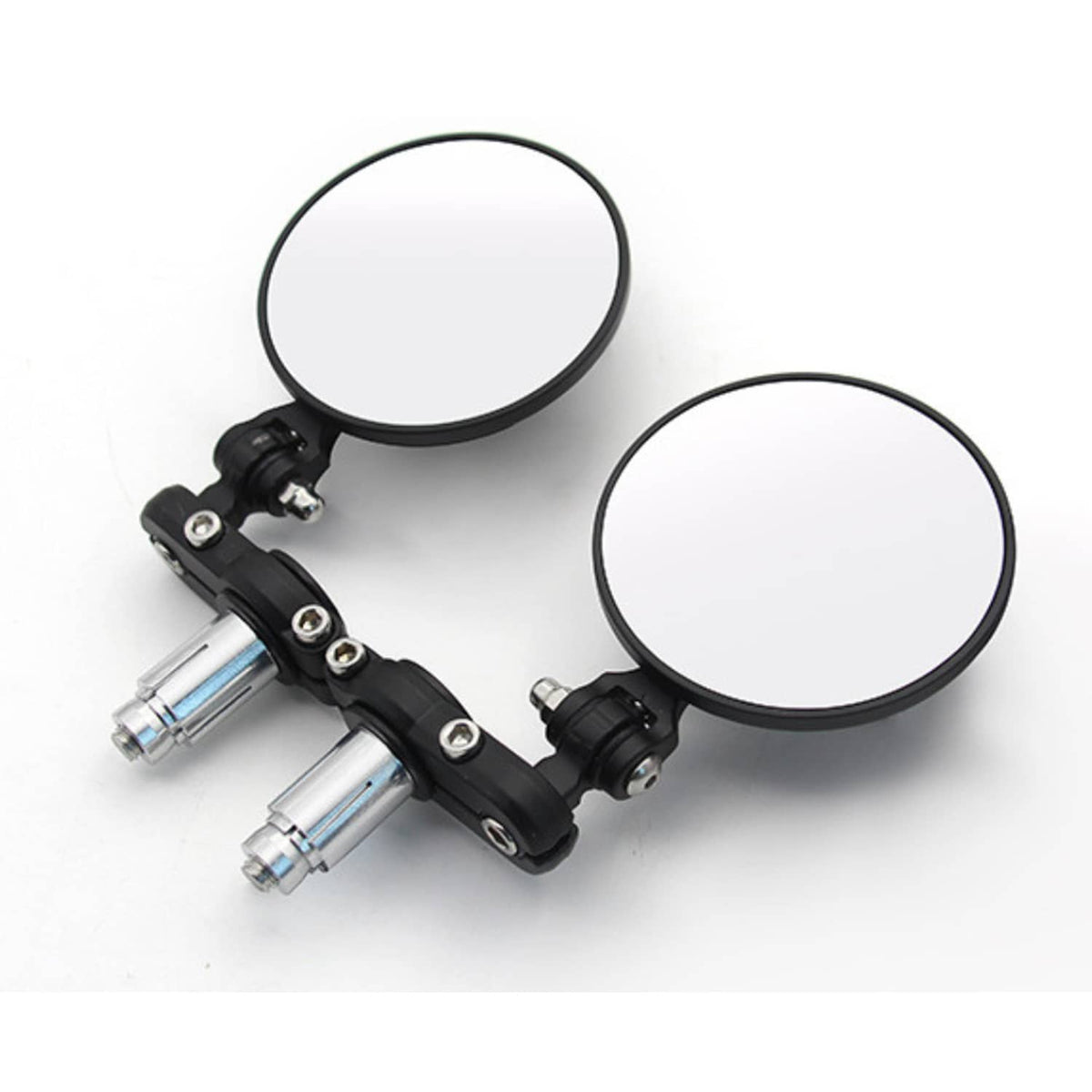 Solidspare Cafe Racer Motorcycle 7/8" Handle Bar End Mirrors For Honda Yamaha Suzuki DM