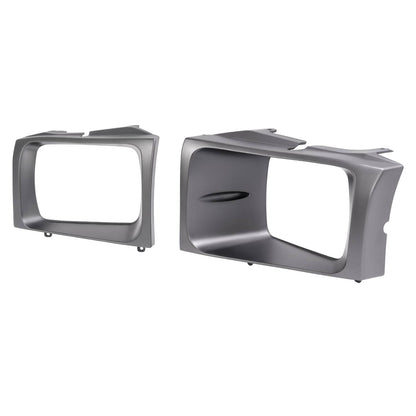 Solid Spare 2PCS Headlight Door Set Bezel For Ford Super Duty F250 F350 F450 F550 1999-2004