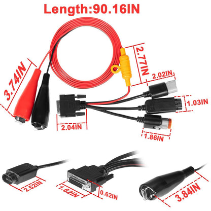 Solid Spare 493033 3-Pin Deutsch 2-Pin Cummins Adapter For Nexiq USB Link 2&3, Cummins J1939