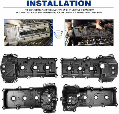 Solidspare Left & Right Valve Cover + Gasket For 15-17 Lincoln Navigator 3.5L Turbocharged