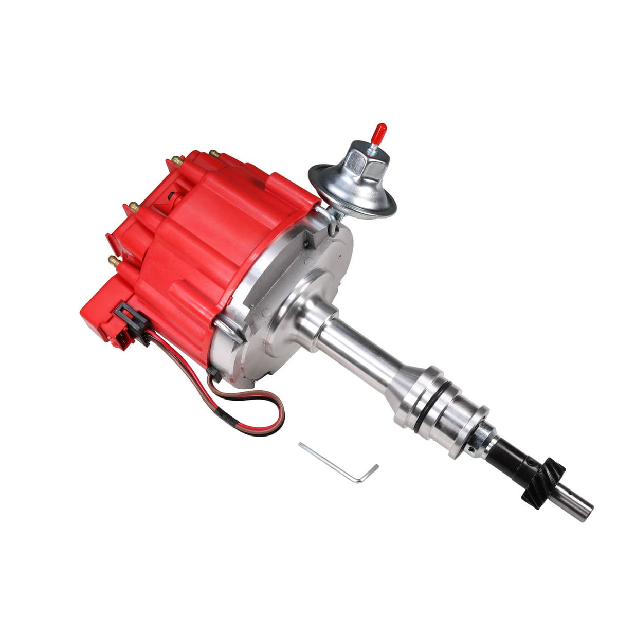 Solidspare Red HEI Distributor For Ford 351W Windsor w/ 65K Hi-output Coil & Pigtails NEW