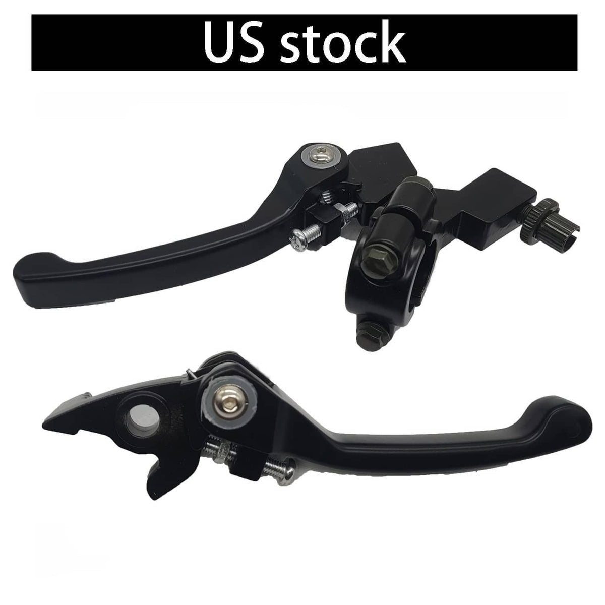 Solidspare US 7/8" Pit dirt bike Handlebar Folding Clutch Brake Handle Kit for 110cc 125cc