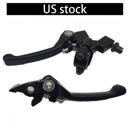 Solidspare US 7/8" Pit dirt bike Handlebar Folding Clutch Brake Handle Kit for 110cc 125cc