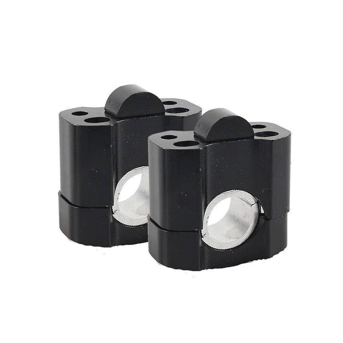 Solidspare Black HandleBar Fat Bar Mount Clamps Risers Adaptor 7/8" to 1 1/8" Dirt Pit Bike