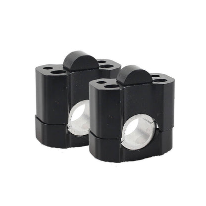 Solidspare Black HandleBar Fat Bar Mount Clamps Risers Adaptor 7/8" to 1 1/8" Dirt Pit Bike