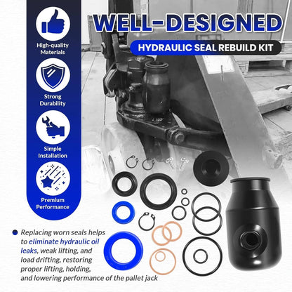 Solidspare 200064-901 Hydraulic Seal Rebuild Kit for Multiton Pallet Jack TM, M or J Series