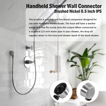 Solid Spare For Moen A725BN Round Drop Ell Handheld Shower Wall Connector Brushed Nickel