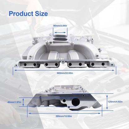 Solidspare Aluminum Dual Plane Intake Manifold For Ford FE 390 406 410 427 428