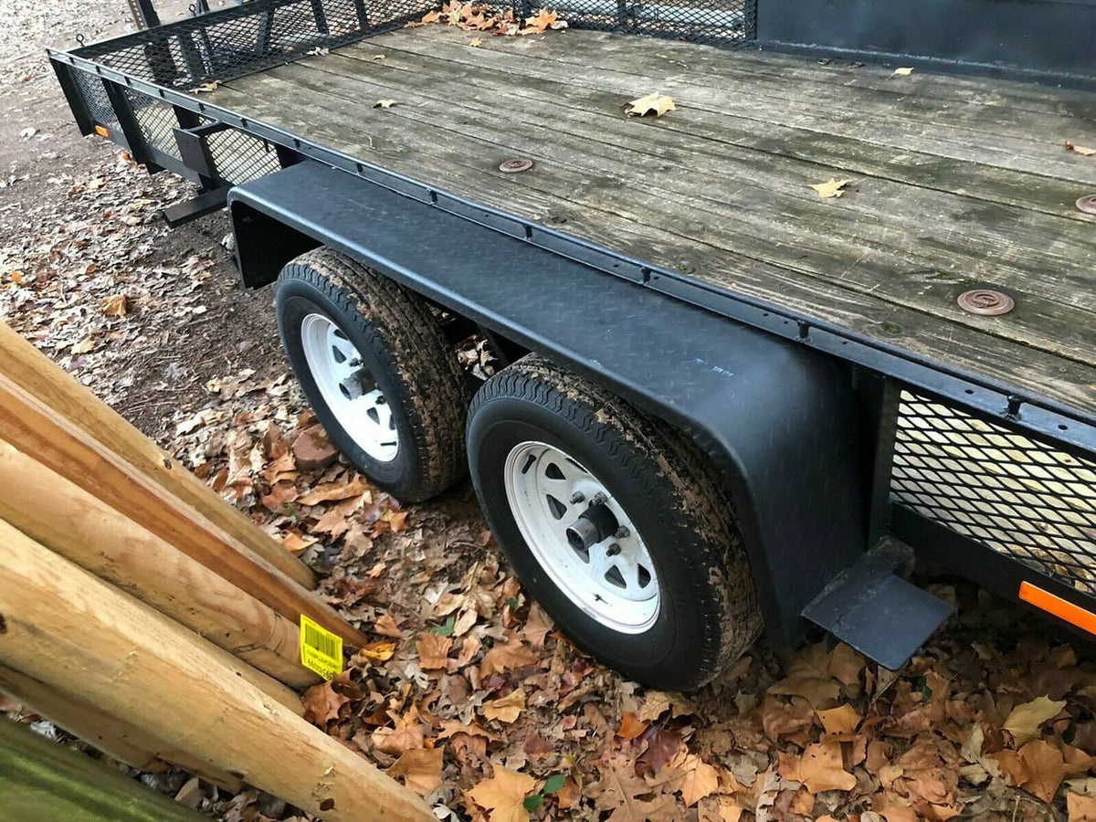 Solidspare 10-1/4"x72-7/8"x13" 2pcs Steel Diamond Tread Plate Tandem Axle Trailer Fenders