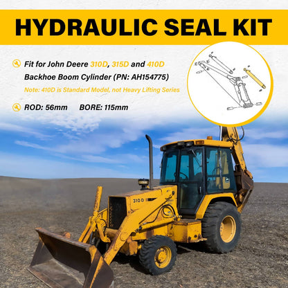 Solidspare Hydraulic Seal Kit Fit for John Deere 310D 315D 410D Backhoe Boom Cylinder