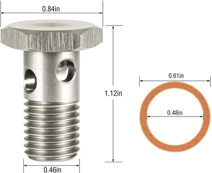 Solid Spare Fuel Banjo Bolt Ultra High Flow Upgrade Kit for Ford 6.0L & 6.4L Powerstroke