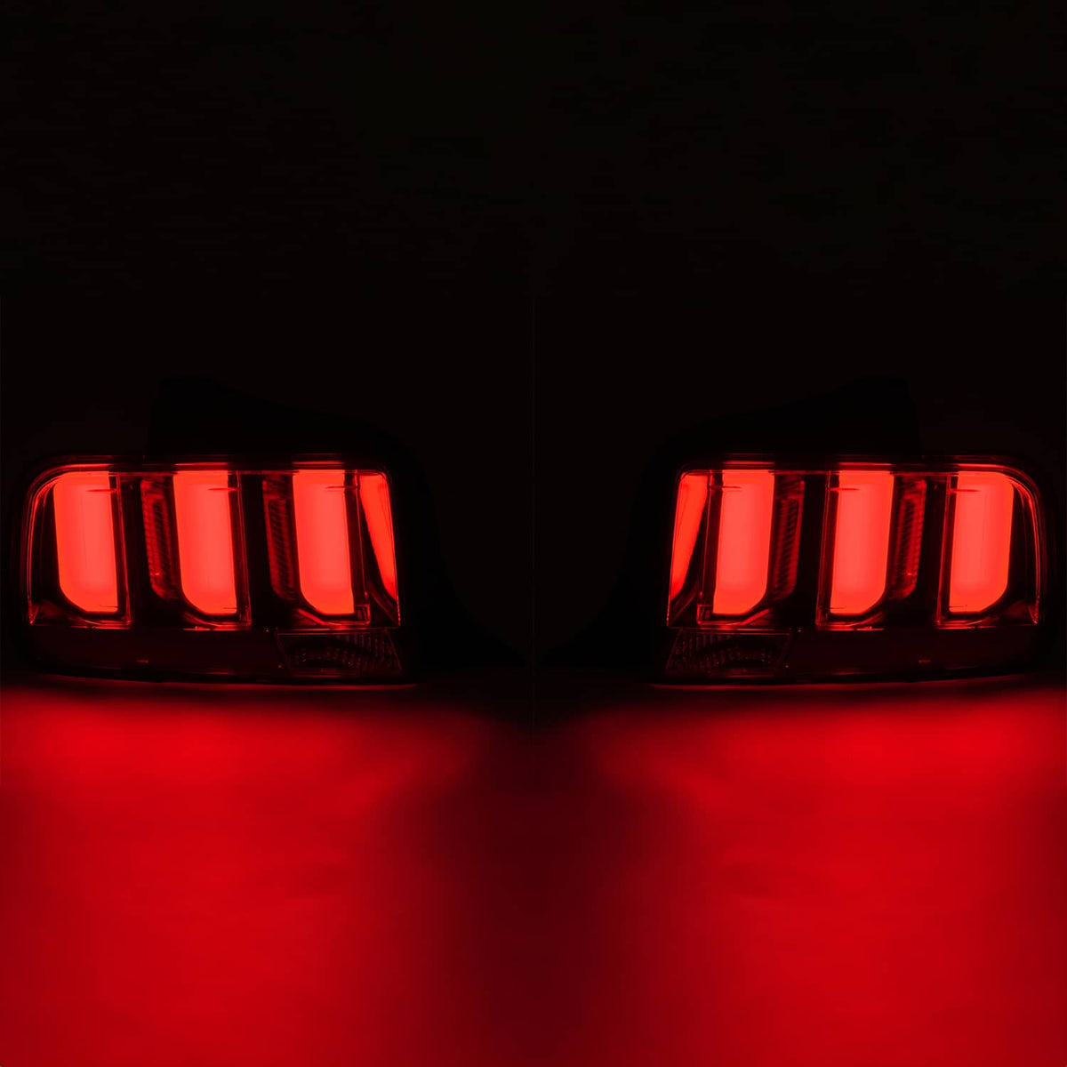 Solid Spare For Ford Mustang 2005-2009 Clear Lens LED Tail Lights Rear Brake Lamps Set 05-09