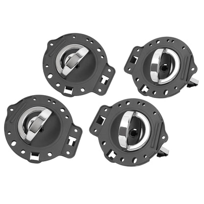 Solid Spare For JEEP COMMANDER 2006-2010 Front Rear Inside Door Handles Chrome & Gray Set 4