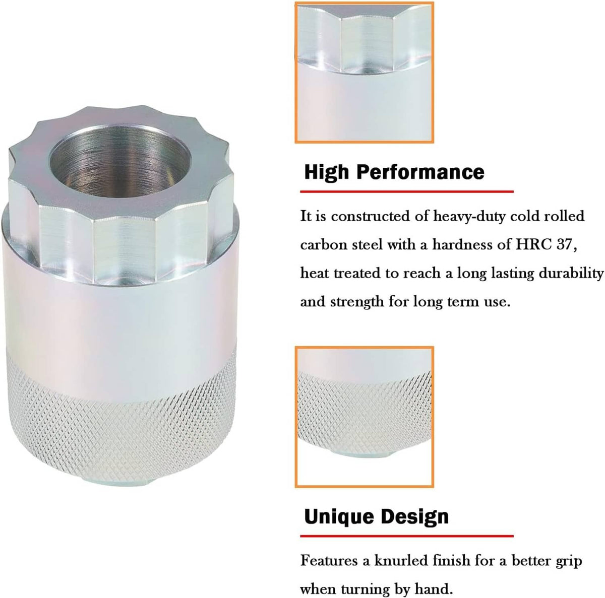 Solidspare 64mm Rear Differential Pinion Bearing Nut Socket Tool For Honda TRX 420 Rancher