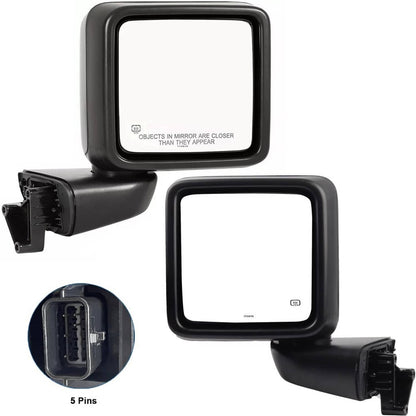 Solidspare Left & Right Power Heated Mirror Set for 2018-2024 Jeep Gladiator Wrangler JL
