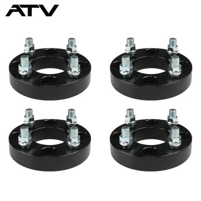Solidspare 4pcs 1" 4x4 Black ATV Wheel Spacers For Golf Cart  GO GO Club Car 4x101.6mm