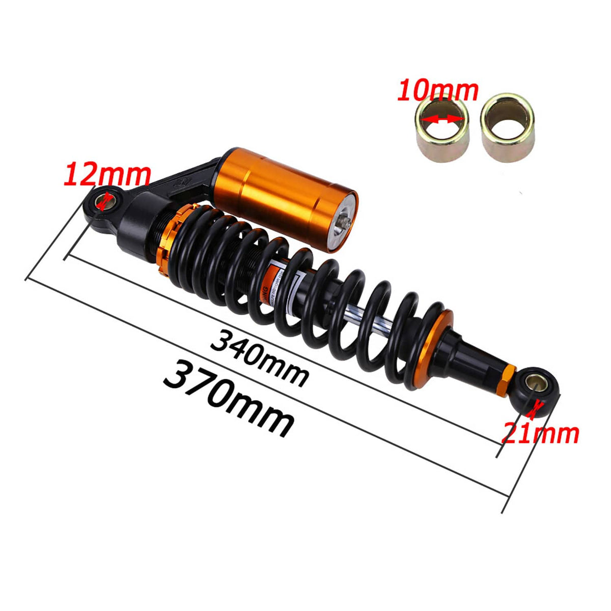 Solidspare 2x 13.5" 343mm Shocks Absorbers Suspension Black For Harley Electra Street Glide