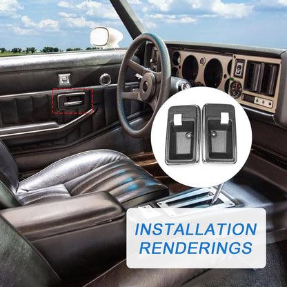 Solidspare New Interior Door Handle Bezel Cup Set For 1976-1981 Firebird Trans Am & Camaro