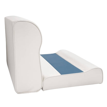 Solidspare #8WD95-1B-204 28" Pontoon Bench Seat Cushion Set Navy/White/Blue