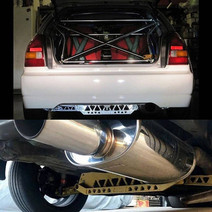 Solidspare Rear Suspension Lower Control Arm + Subframe Brace Kit For 96-00 Honda Civic EK
