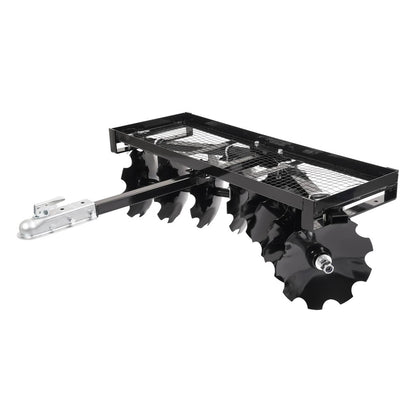 Solidspare Tow-Behind Notched Disc Harrow 4FT For ATV UTV Trailer Tilling W/ A 2" Towball