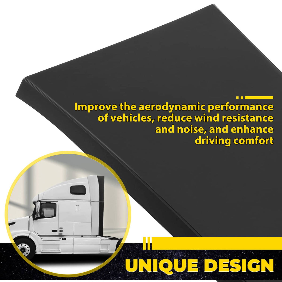 Solid Spare Sleeper Cab Upper Fairing Extension Fit For Volvo VNL 2004-2016 Left Driver Side