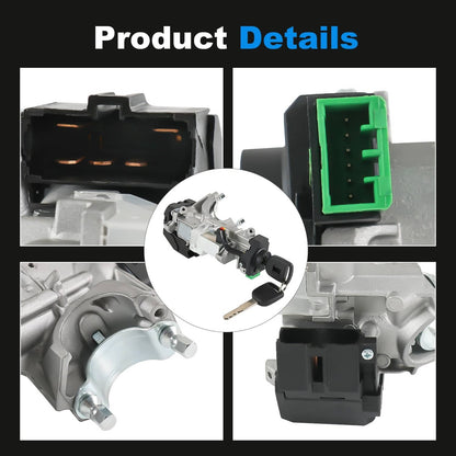 Solidspare 35100-SDA-A71 Ignition Switch Lock Cylinder Auto Trans w/2 Keys for Honda Accord