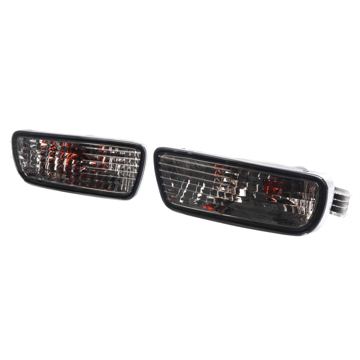 Solid Spare Pair Front Bumper Smoked Turn Signal Lights Lamps For Toyota Tacoma 2001-2004