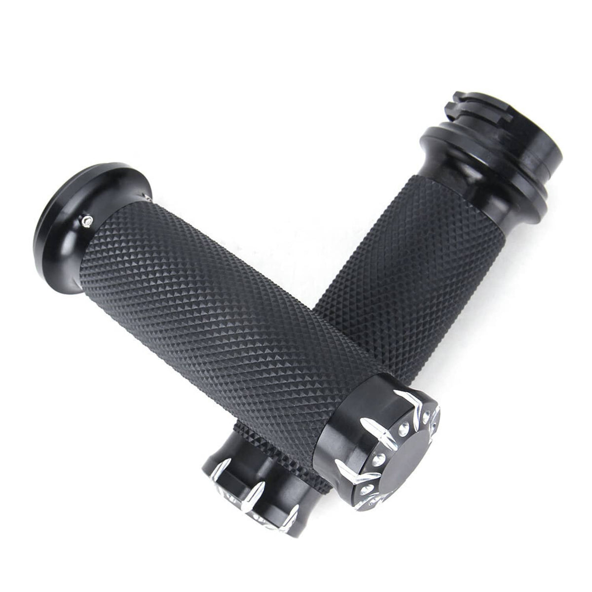 Solidspare Motorcycle Handlebar Hand Grips For Harley Softail Dyna Sportster Chopper Bobber