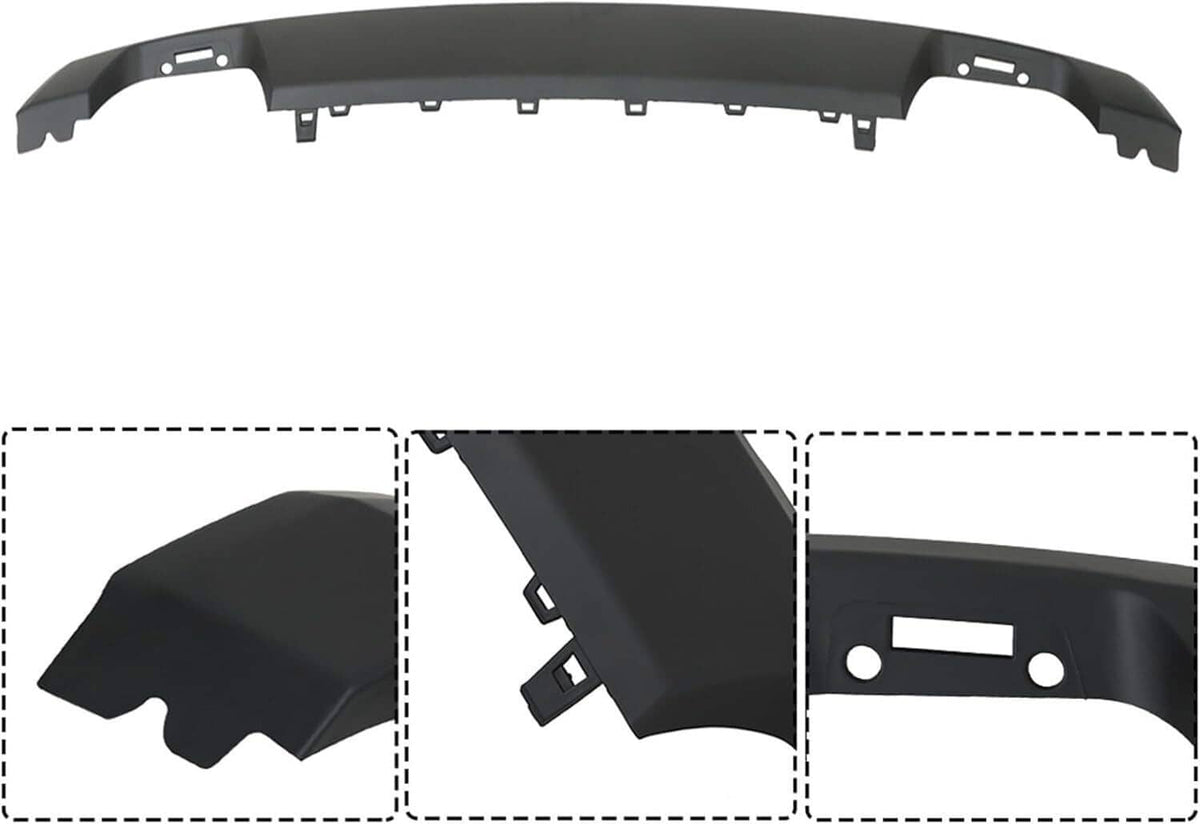 Solidspare Black Front Bumper Lower Molding Trim Valance Matte For 2021 2022 2023 Ford F150