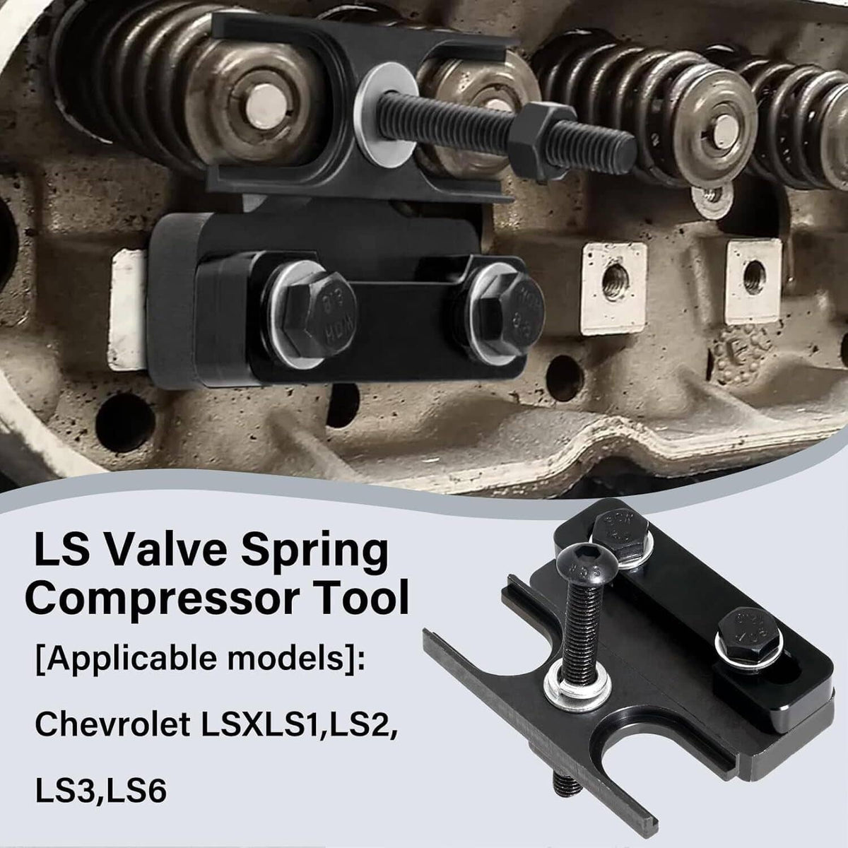 Solidspare 67605 LS Valve Spring Compressor Tool For Chevy LS1 LS2 LS3 4.8 5.3 5.7 6.0 6.2