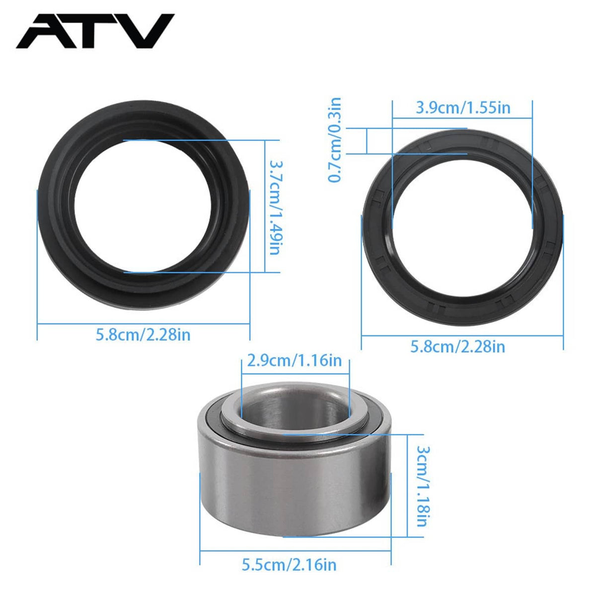 Solidspare For Arctic Cat 250 300 375 400 500 650 Front Rear Wheel Bearing Seal Kit 1998-04