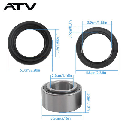 Solidspare For Arctic Cat 250 300 375 400 500 650 Front Rear Wheel Bearing Seal Kit 1998-04