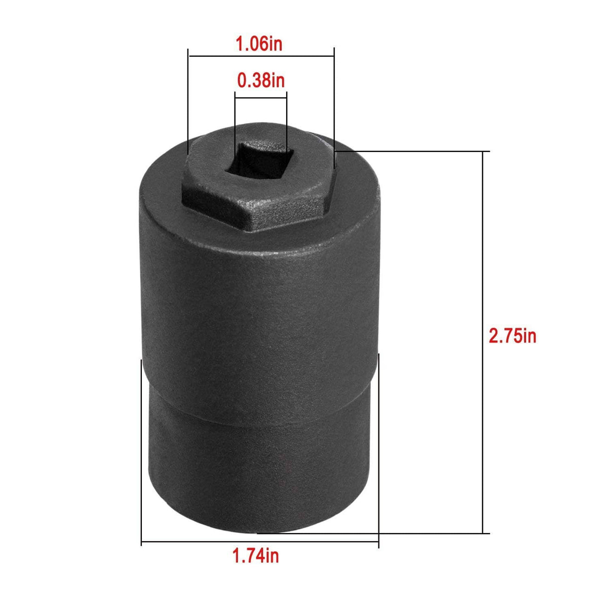 Solid Spare IPR Valve Socket Removal Tool with Seal Kit for 2003-2010 Ford 6.0L Powerstroke