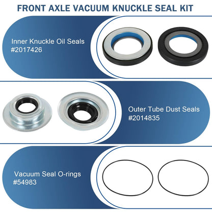 Solidspare Front Axle Knuckle Vacuum Seal Kit Fit 05-19 Ford F250 F350 F450 F550 Super Duty
