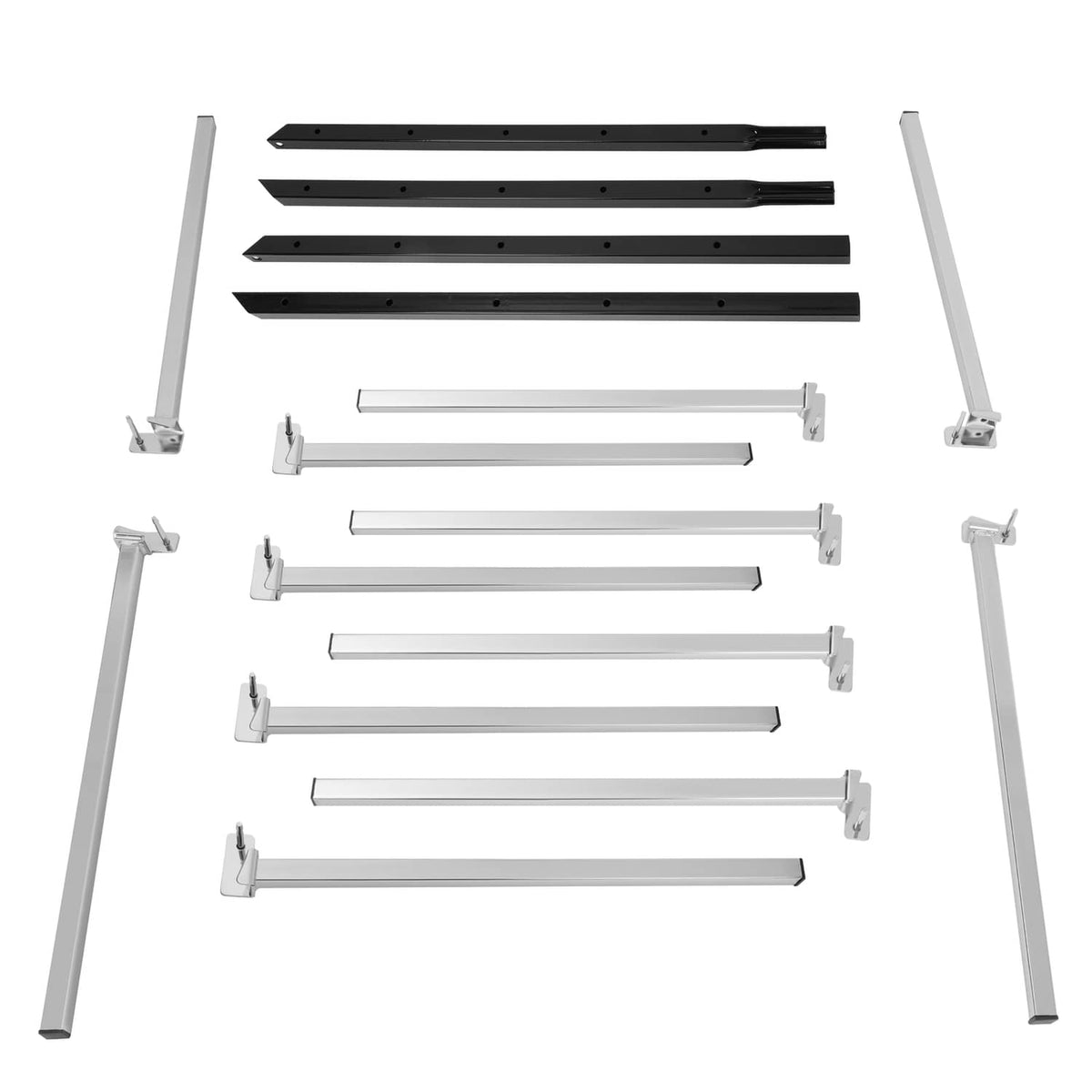 Solid Spare Wall Mounting Bumper Stand - Auto Body Paint Stand Rack w/ 6 Removable Arms