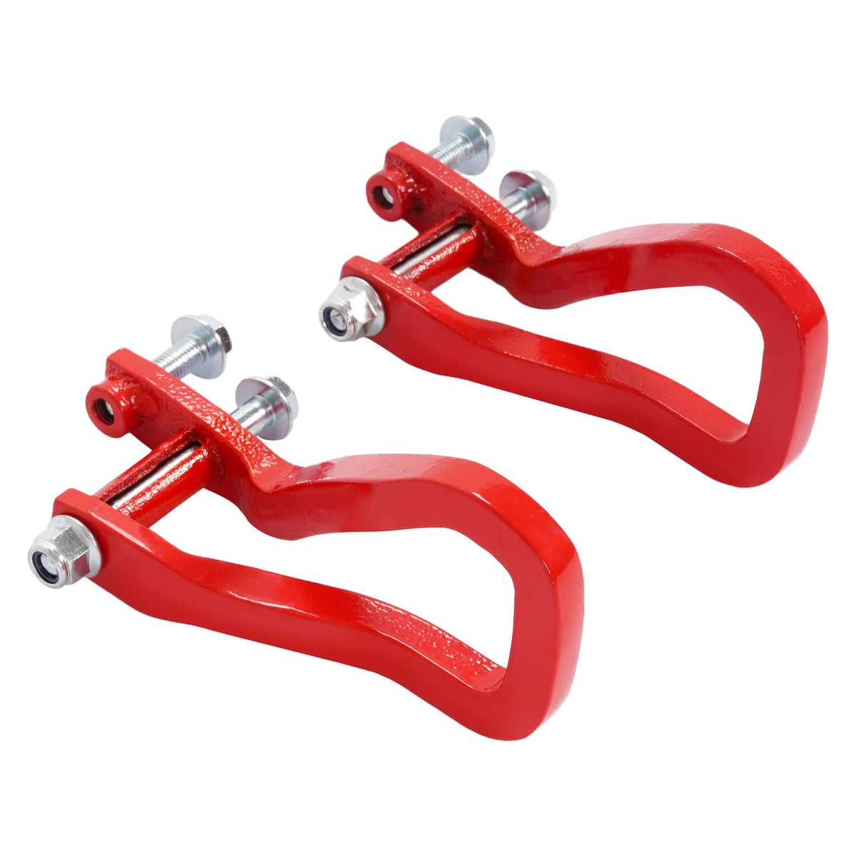 Solid Spare For GMC Sierra 1500 2019-2026 Heavy Duty Front Car Tow Hooks w/ Bolts Red