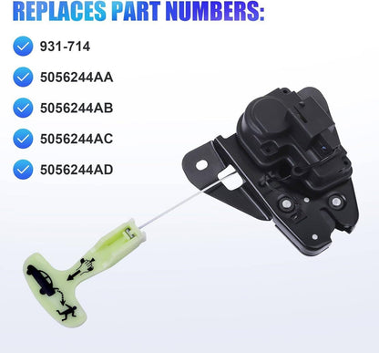 Solidspare Black Tailgate Lock Trunk Latch Actuator For 2005-18 Chrysler 300 Dodge Charger