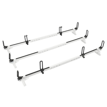 Solid Spare 3-Bars Cargo Van High Ladder Roof Rack For Nissan NV 1500 2500 3500 750 lbs