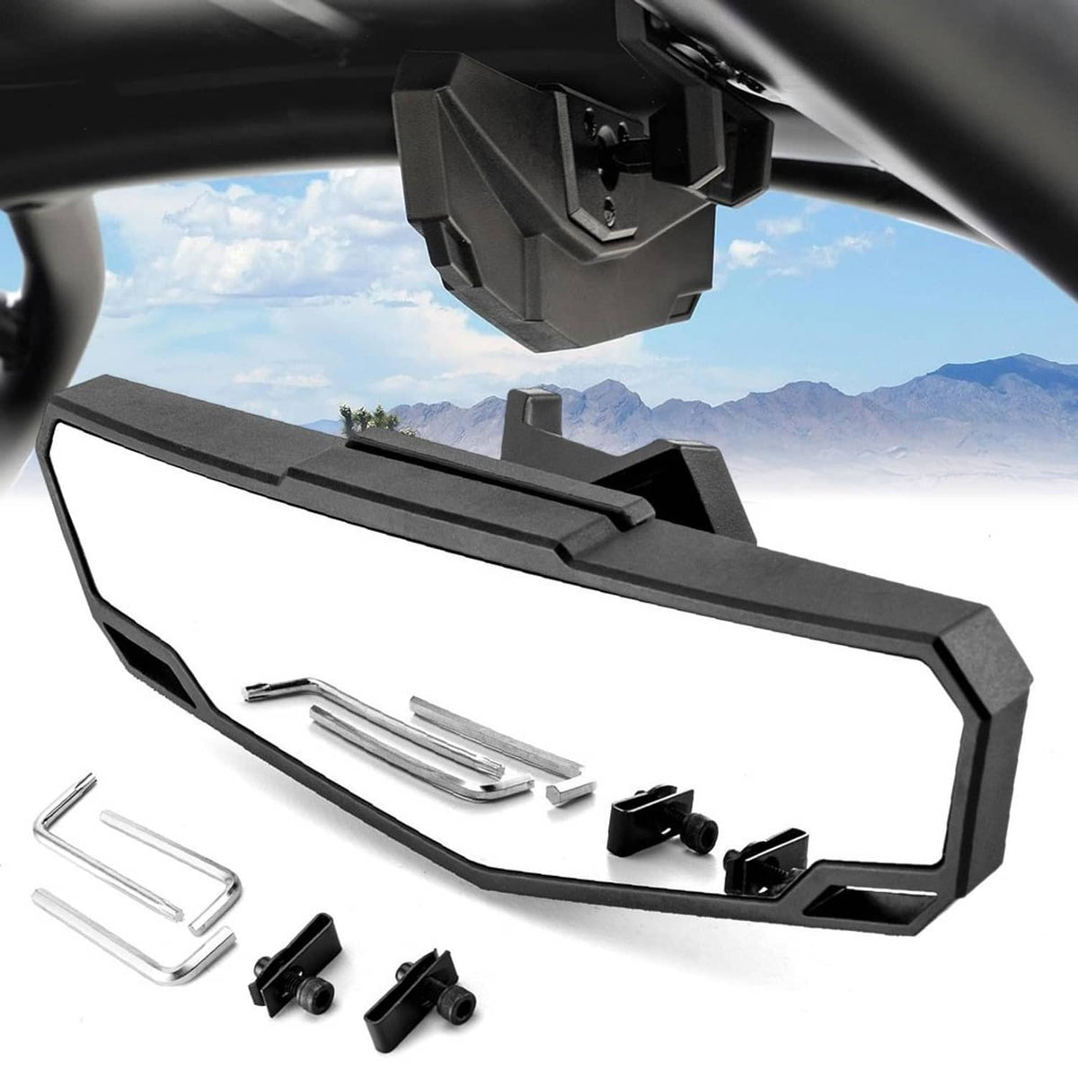 Solidspare UTV Center Rear-View Mirror Convex for Polaris RZR PRO XP /4/Turbo R 2020-2025