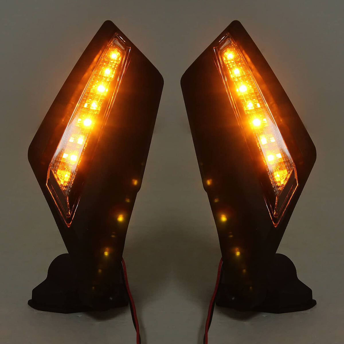 Solidspare UTV Racing Rearview Mirrors LED Light Fit For Can Am Maverick X3 MAX Turbo 17-24